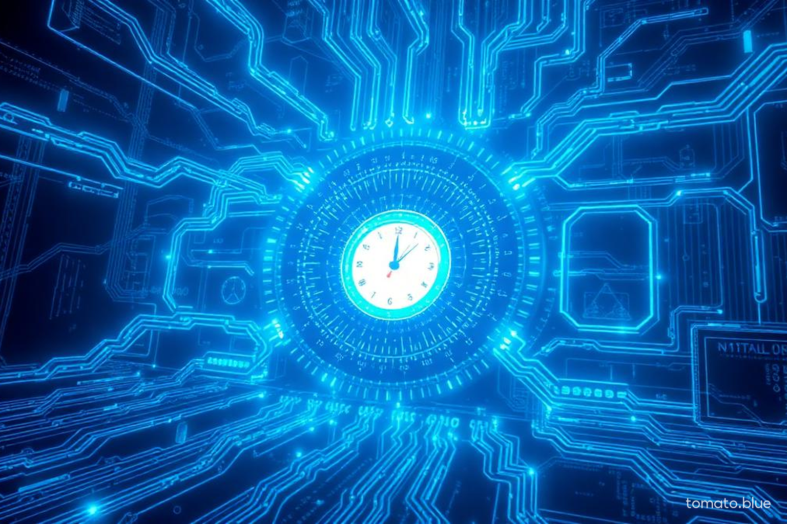 Tomato Blue illustration: a glowing combination dial at the centre of a circuit board, symbolizing eMudhra private keys with only 256 possible combinations.