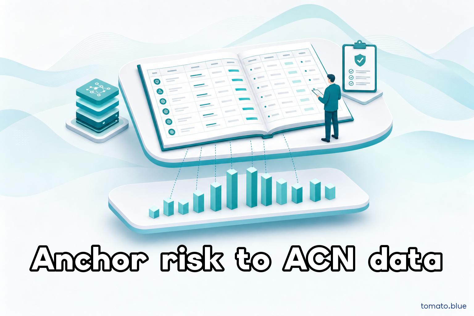Illustration: a risk register anchored to a monthly statistical data series